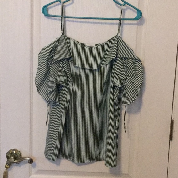 Soprano Cotton Cold Shoulder Blouse - Picture 1 of 6